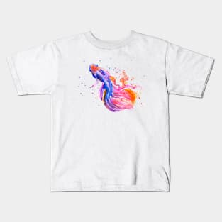 Betta Fish Swimming Kids T-Shirt